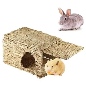 Tfwadmx Casa de hierba de conejo extra grande Cama de