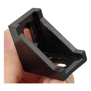 Juego de 20 conectores de perfil de aluminio negro serie