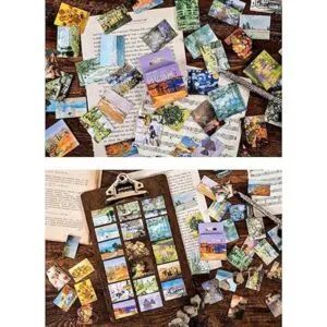 Juego de calcomanías de papel vintage 274 piezas de