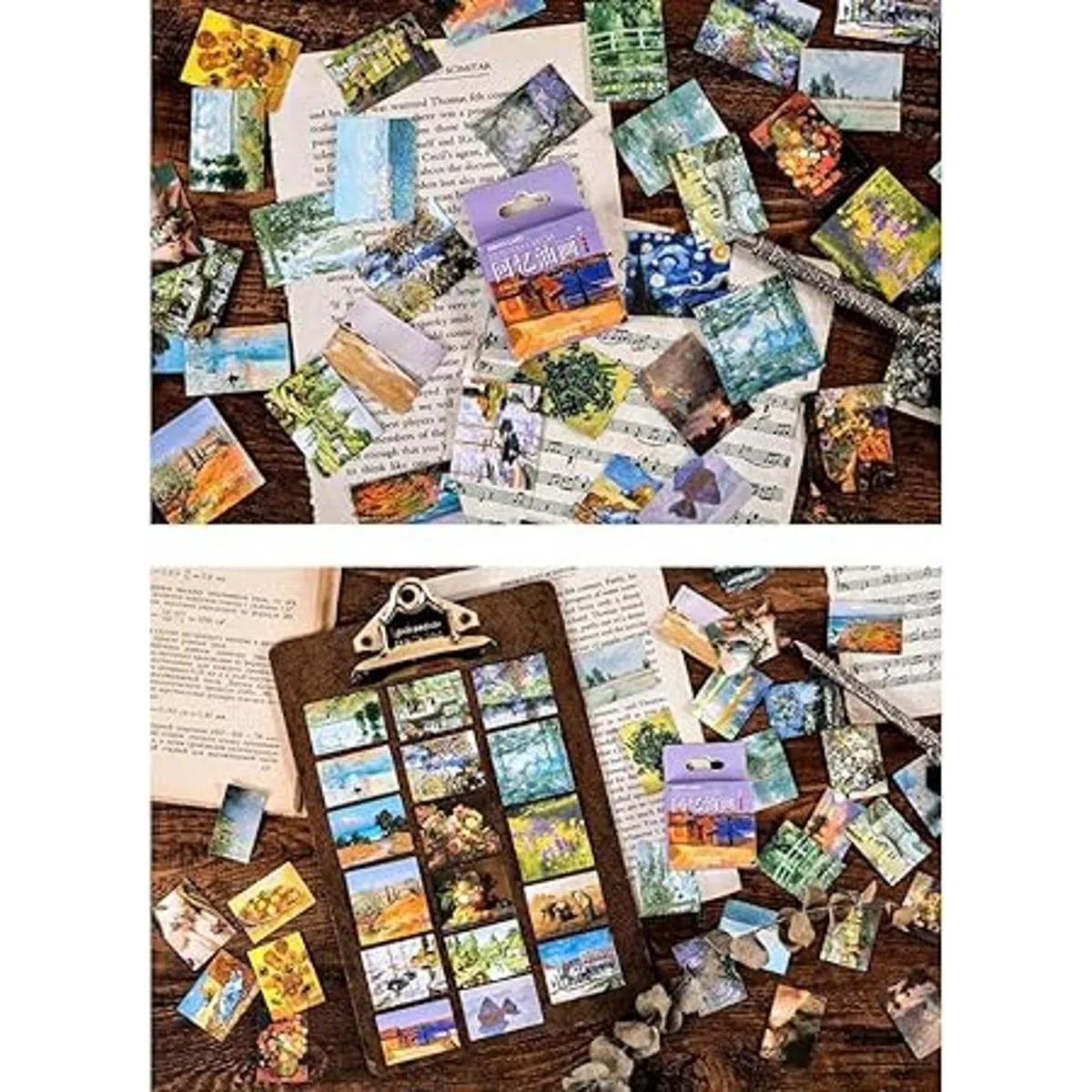 Juego de calcomanías de papel vintage 274 piezas de