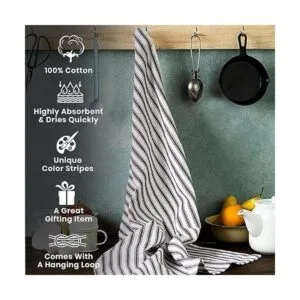 Candy Cottons Juego de 6 toallas de cocina 100 algodón