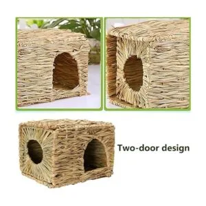 Tfwadmx Casa de hierba de conejo extra grande Cama de