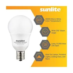 Sunlite 41409SU Bombilla LED A15 6 vatios equivalente a_3