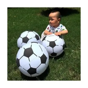 NUOBESTY Juego de 4 pelotas de fútbol hinchables para_4