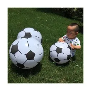 NUOBESTY Juego de 4 pelotas de fútbol hinchables para_5