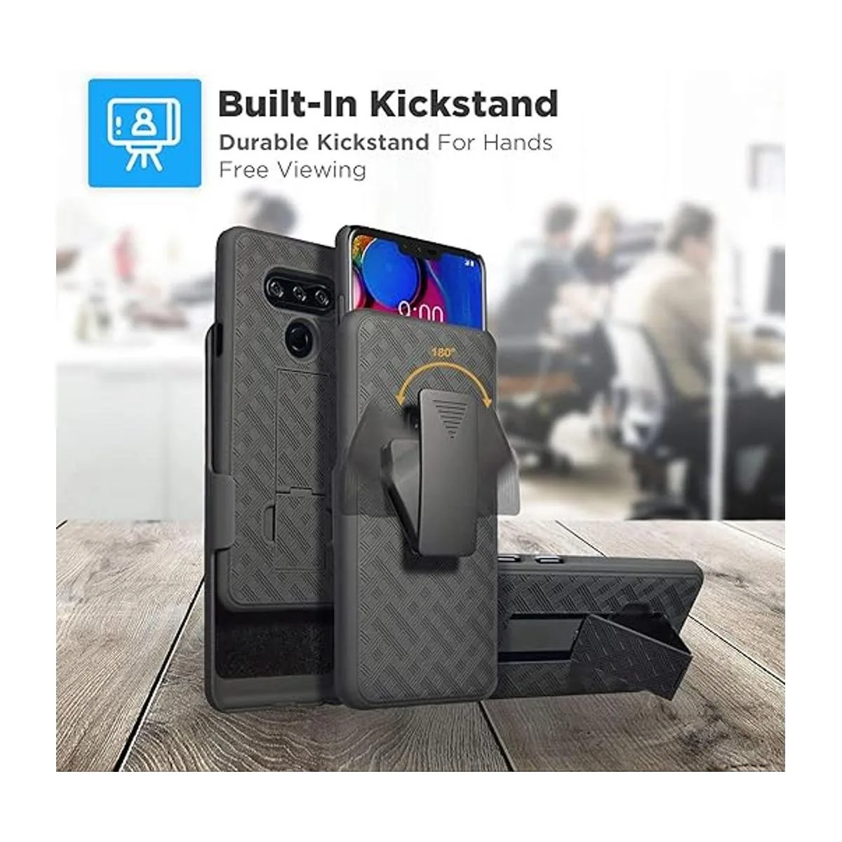 Rome Tech Funda con clip para cinturón para LG V40 V40_5