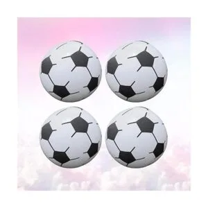 NUOBESTY Juego de 4 pelotas de fútbol hinchables para_6