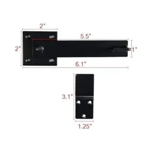 Cerradura para puerta de granero de 5.5 in con cerrojo de_5