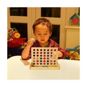 TOWO Juego de 4 en fila de madera Juego de estrategia_4