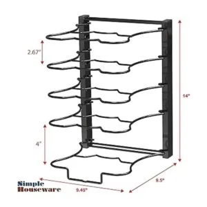 SimpleHouseware Organizador de sartenes ajustable de_3