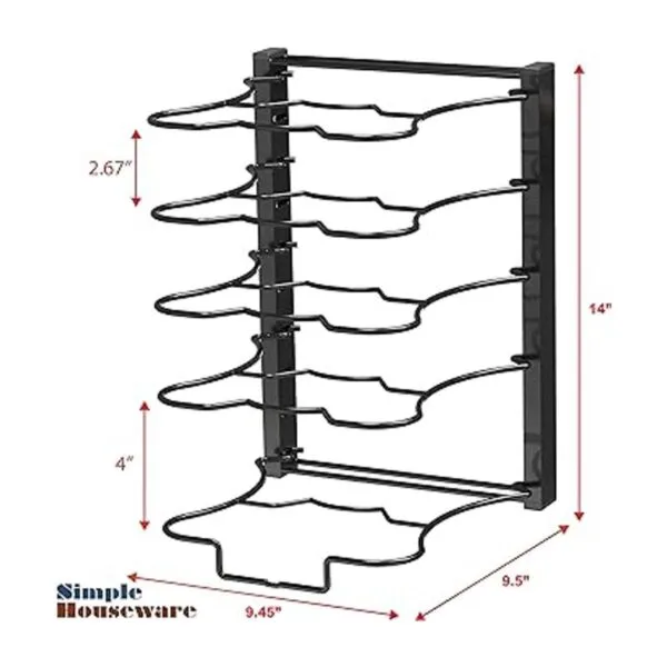 SimpleHouseware Organizador de sartenes ajustable de_3