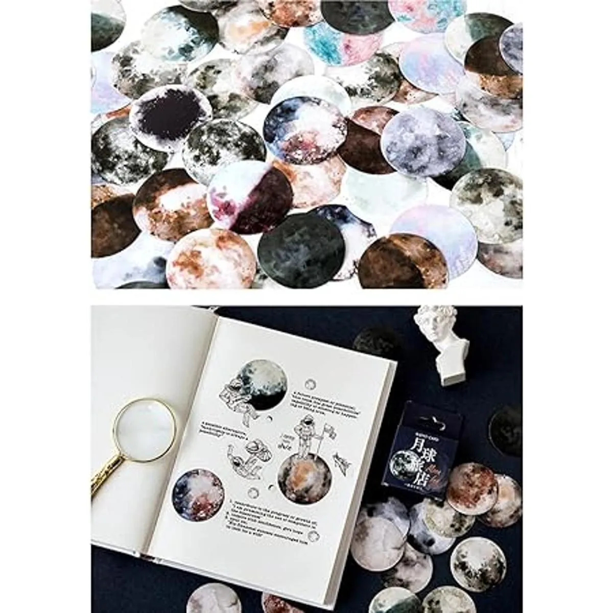 Juego de calcomanías de papel vintage 274 piezas de