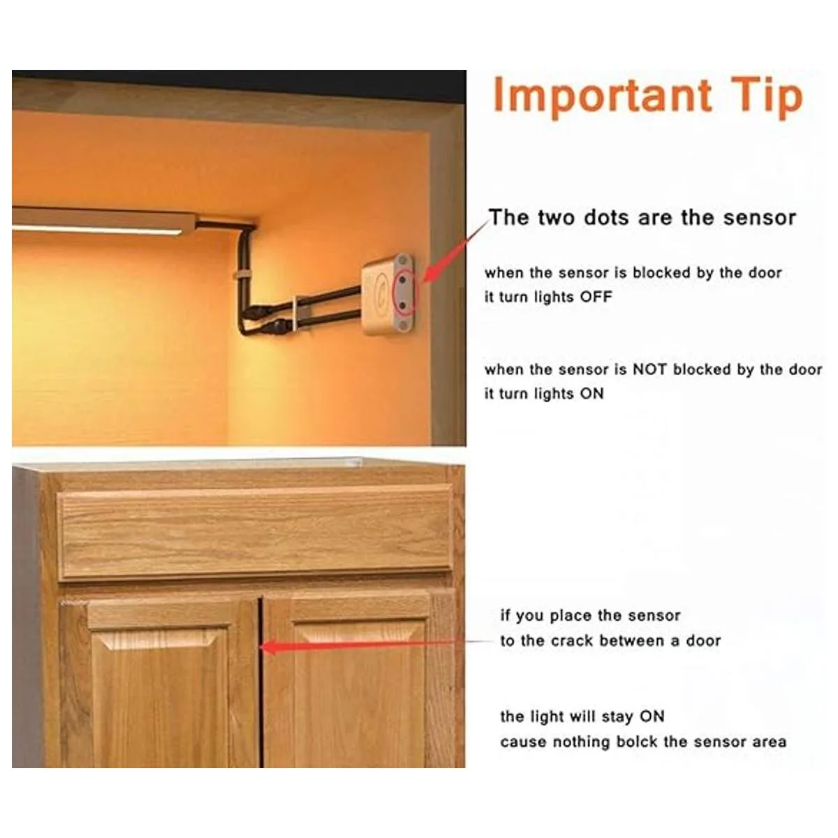 SENSKY Kit de iluminación de gabinete kit de tira de_4