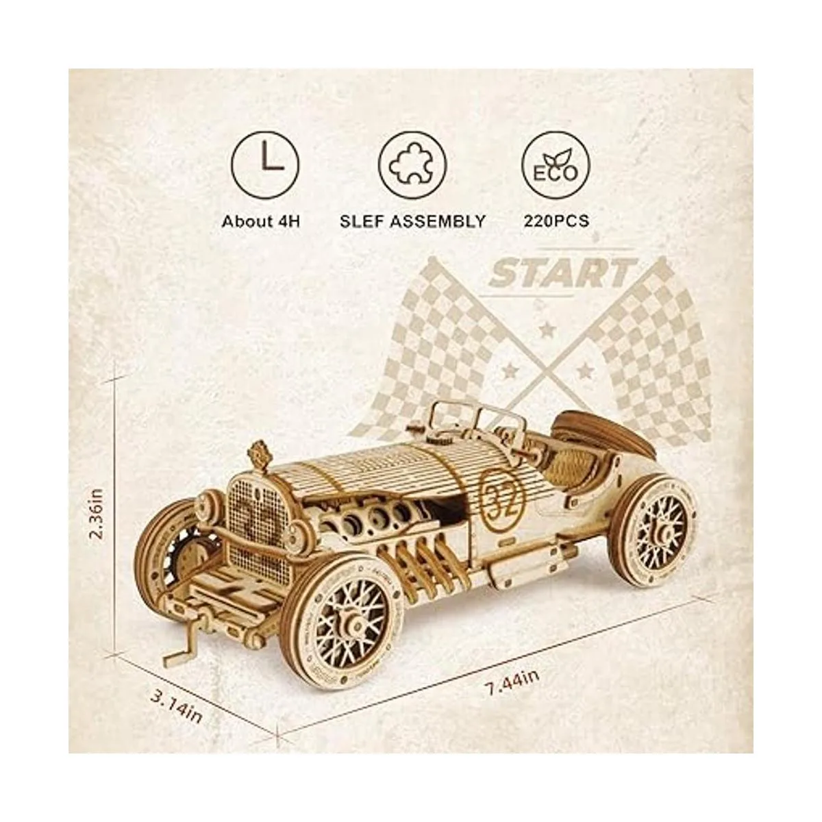 ROBOTIME Juego de rompecabezas de madera en 3D para_3