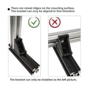 Juego de 20 conectores de perfil de aluminio negro serie