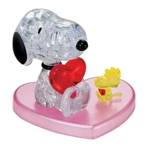 Rompecabezas de cristal en 3D de Bepuzzled Snoopy Loves_1