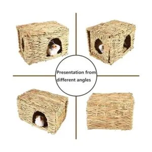 Tfwadmx Casa de hierba de conejo extra grande Cama de