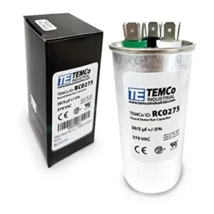 TEMCo 305 ufMFD 370 VAC Voltios Redondo Run Condensador_1