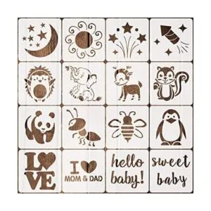 Paquete de 16 plantillas para baby shower lindo juego de