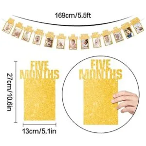 LINGPAR Banner de fotos de primer cumpleaños para bebé_2