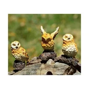 5 piezas de búhos de jardín en miniatura mini animales
