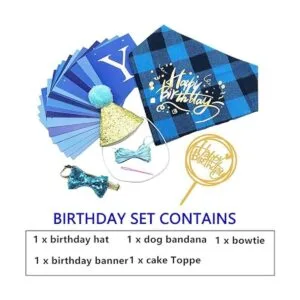 ADOGGYGO Bandana de cumpleaños para perro niña y niño_3