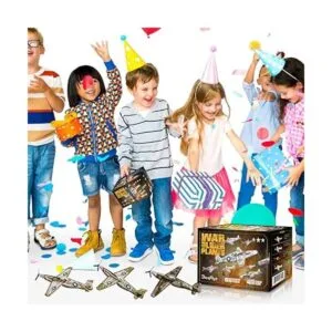 JOYGOGO Paquete de 24 aviones planeadores de guerra avión