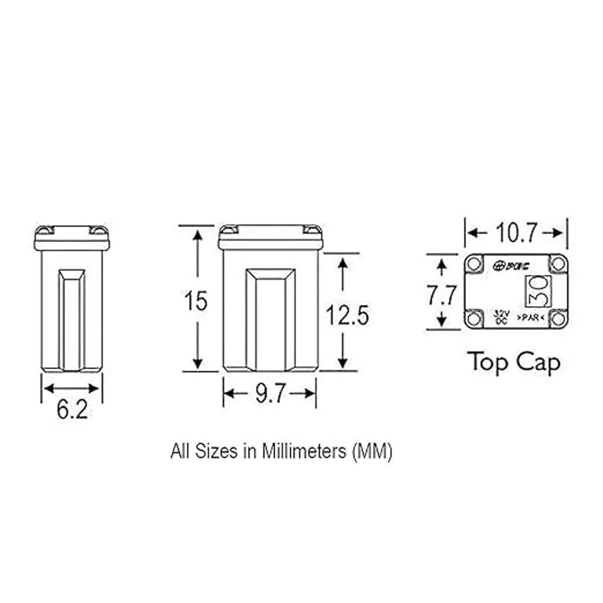 Microfusible fusible automotriz paquete de 10 fusibles_3