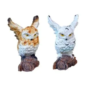 5 piezas de búhos de jardín en miniatura mini animales