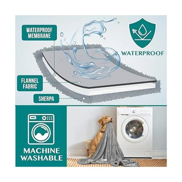 PetAmi Manta impermeable para perro adecuada para cama_4