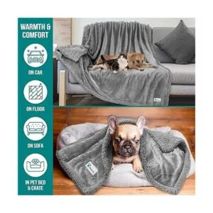 PetAmi Manta impermeable para perro adecuada para cama_2