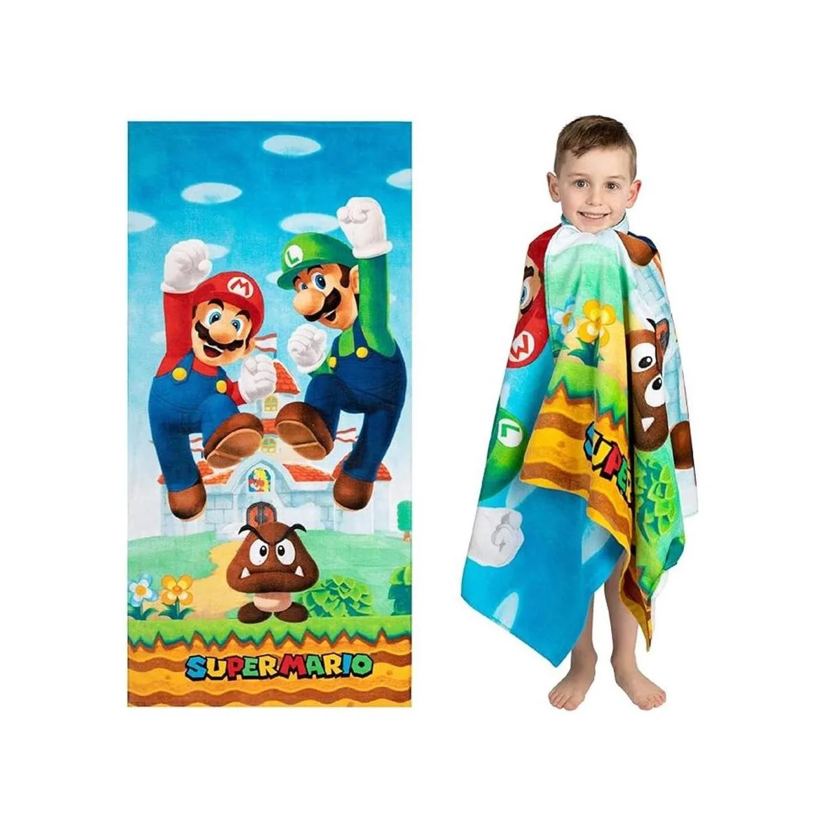 Franco Super Mario Toalla de baño de algodón súper suave_1