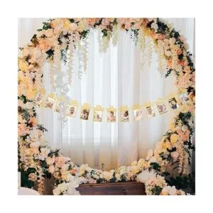 LINGPAR Banner de fotos de primer cumpleaños para bebé_5