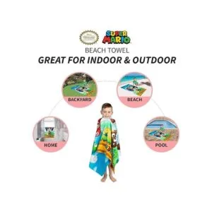 Franco Super Mario Toalla de baño de algodón súper suave_2