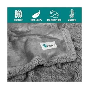 PetAmi Manta impermeable para perro adecuada para cama_3