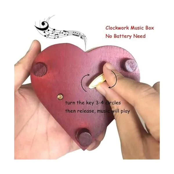 Pursuestar Caja de música de cuerda con mecanismo de