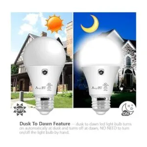 AmeriTop Bombillas LED A19 con sensor A19 listado UL