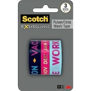 Scotch Expressions Washi Cinta adhesiva 3 unidades_1