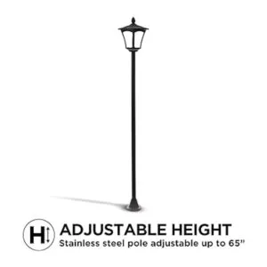 Home Zone Lámpara solar de poste de luz 65 pulgadas de