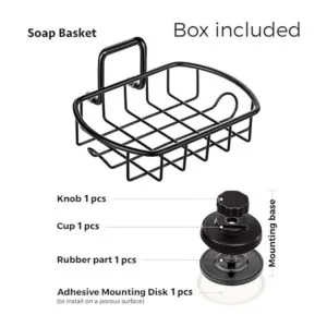 HASKO accessories Jabonera de succión con ganchos soporte_6