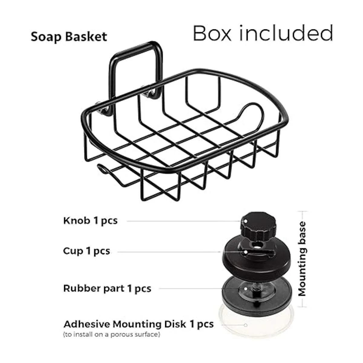 HASKO accessories Jabonera de succión con ganchos soporte_6