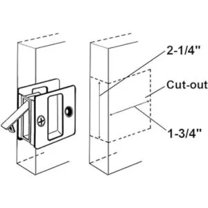 QCAA Bolsillo para puerta corredera de latón macizo 2_2