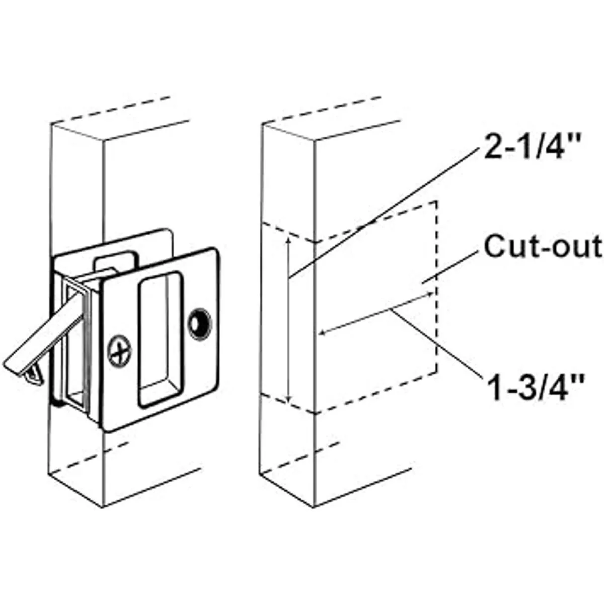 QCAA Bolsillo para puerta corredera de latón macizo 2_2