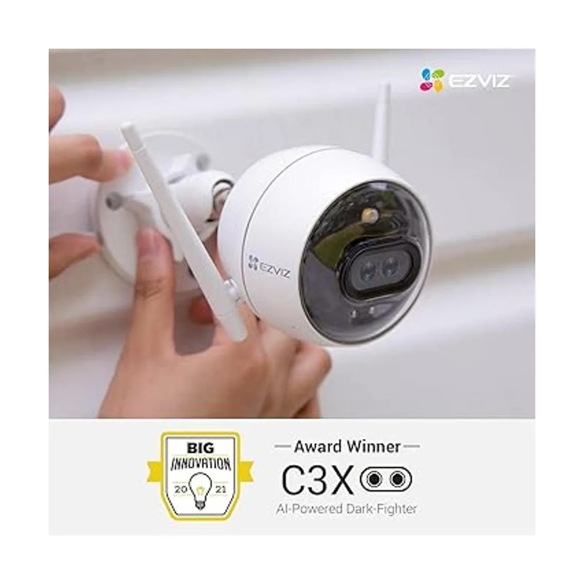 EZVIZ Cámara de seguridad para exteriores de doble lente_2