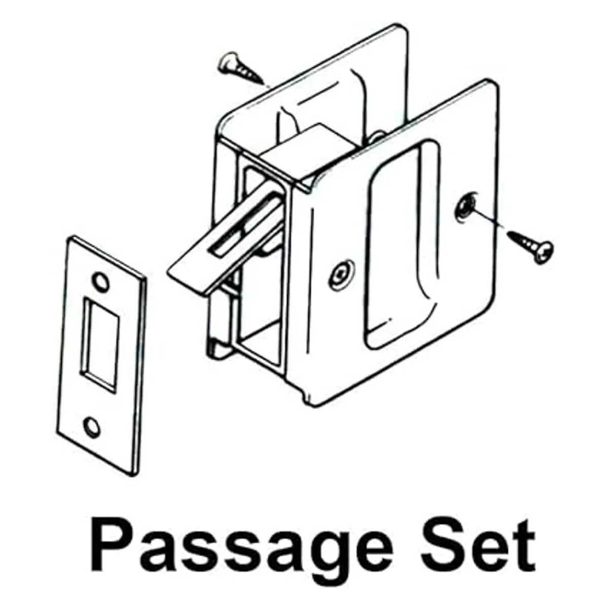 QCAA Bolsillo para puerta corredera de latón macizo 2_4