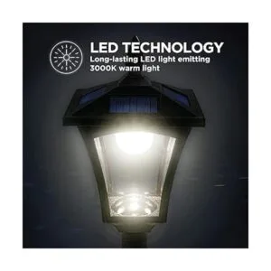 Home Zone Lámpara solar de poste de luz 65 pulgadas de