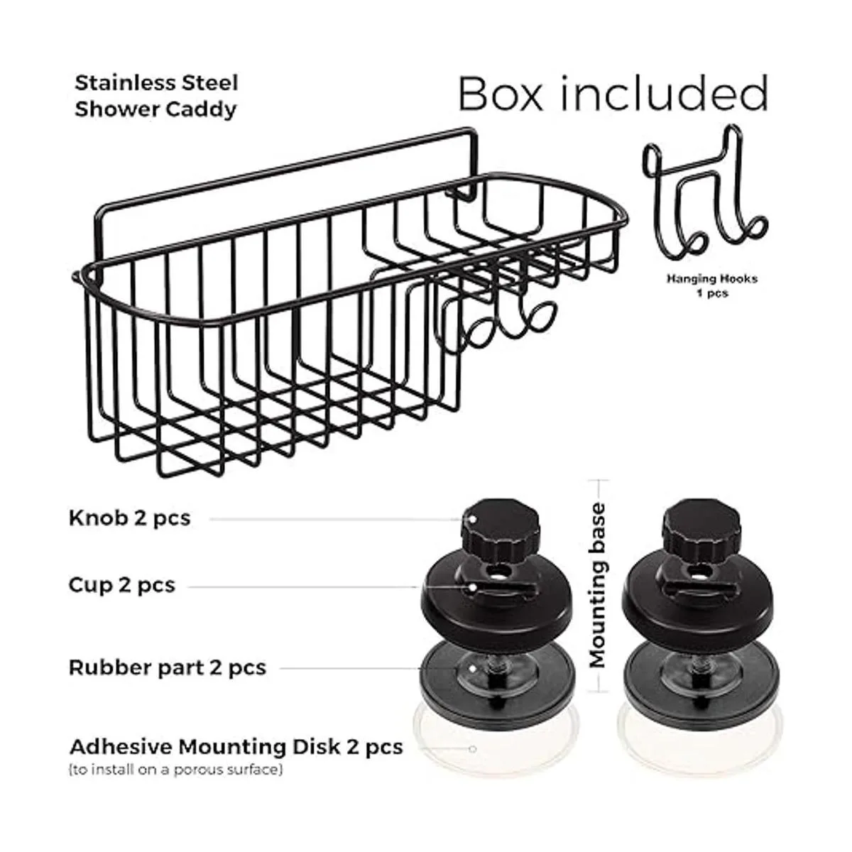 HASKO accessories Organizador de ducha con ventosa_3