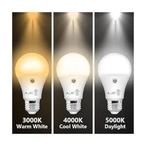 AmeriTop Bombillas LED A19 con sensor A19 listado UL