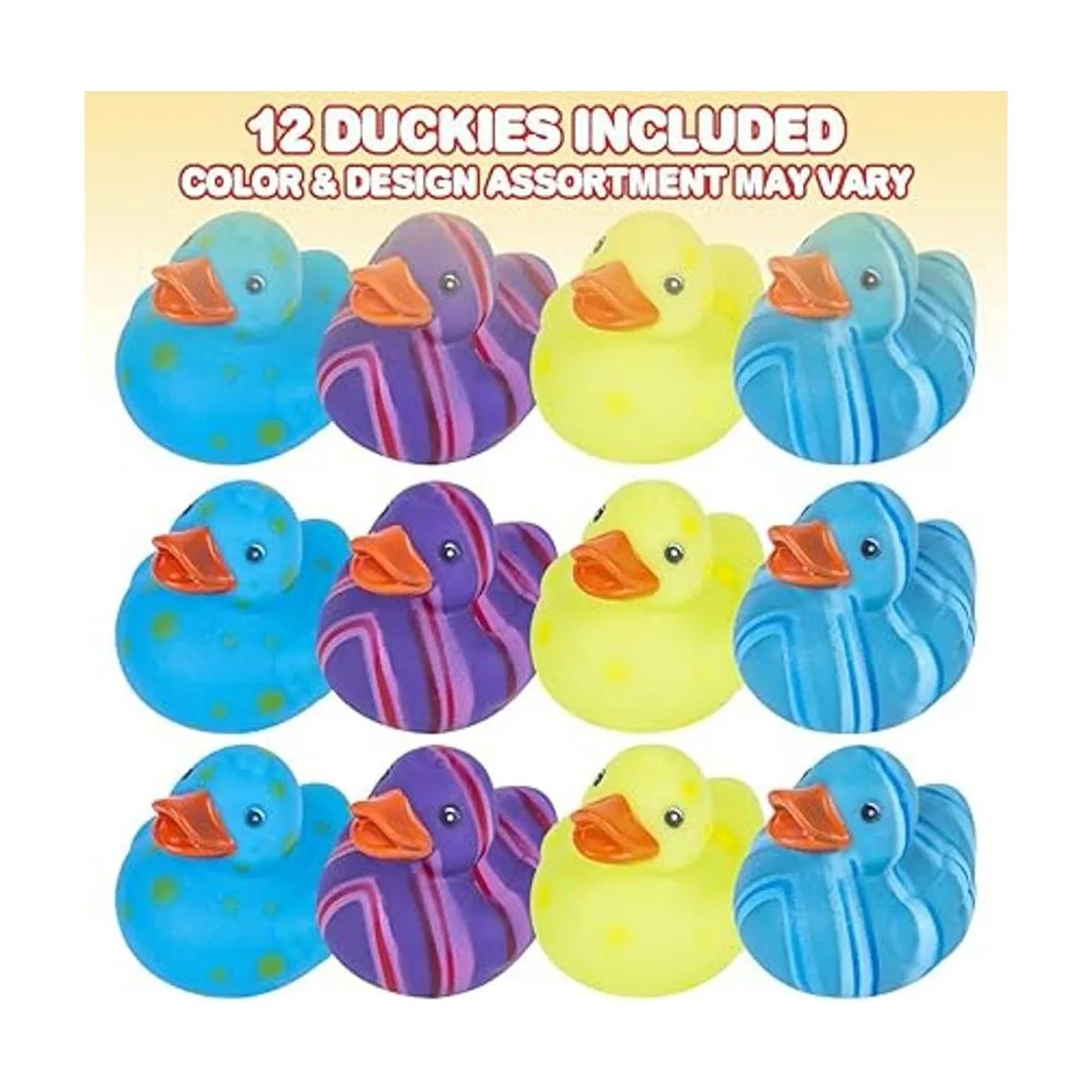 ArtCreativity Patos de goma con patrón multicolor para_2