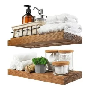 Baobab Juego de 2 estantes flotantes de madera para_4